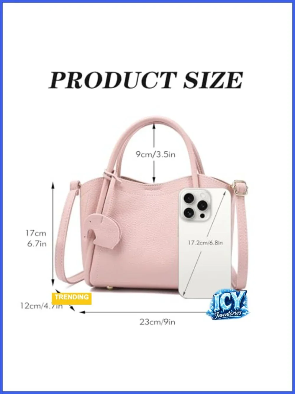 Women's Faux Leather Crossbody Purse Mini Handbag Top Handle Adjustable Strap